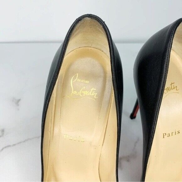 Christian Louboutin Black Nappa Leather Pigalle Follies Pumps 100mm 39.5 - Picture 7 of 16